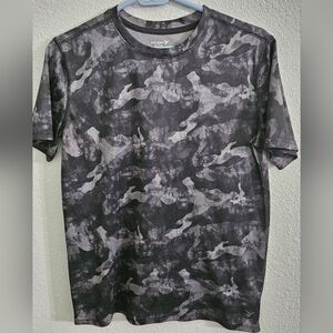 Old Navy Active Black & Gray Camo Go-Dry Tee Youth XXL (18)